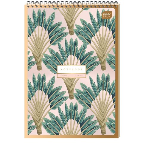 Kołozeszyt (kołonotatnik) Satin Gold A6 100k. 70g KRATKA Interdruk (A6 100 #)