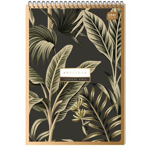 Kołozeszyt (kołonotatnik) Satin Gold A6 100k. 70g KRATKA Interdruk (A6 100 #)