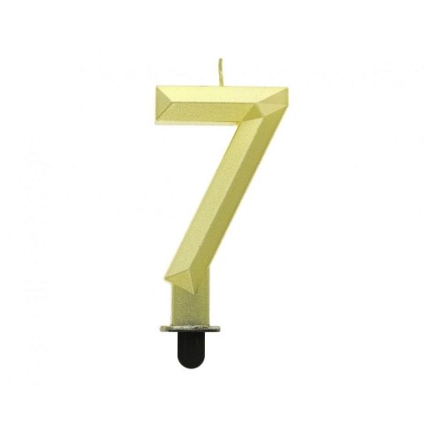 Świeczka urodzinowa Godan cyferka 7 - Diament, metalik złoty, 7.6 cm (PF-SDZ7) Świeczka urodzinowa Godan cyferka 7 - Diament, metalik złoty, 7.6 cm (PF-SDZ7)