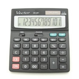 Vector kalkulator KAV DK-281 BLK | biurowy | 12 miejsc | czarny