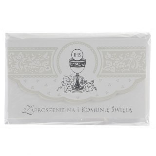 Zaproszenie komunia duże satynowe Merigraf (5902221807312)