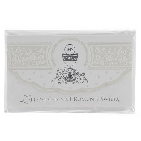 Zaproszenie komunia duże satynowe Merigraf (5902221807312)