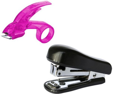 Zszywacz zestaw czarny 8k (93954) Titanum