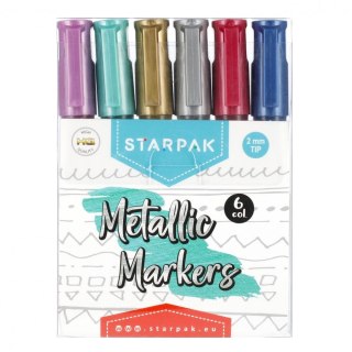 Marker permanentny akrylowy wkład mix okrągła końcówka Starpak (497712)