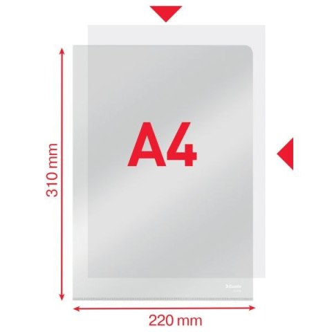 Ofertówka A4 kolor: przezroczysty typu L 150 mic. Esselte (55430)