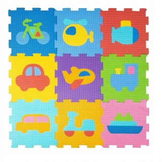 Mata dla malucha piankowa pojazdy, 29x29cm Smily Play (SP84356)