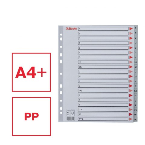 Przekładka alfabetyczna Esselte A4 szara 20k A-Z (100129) Przekładka alfabetyczna Esselte A4 szara 20k A-Z (100129)