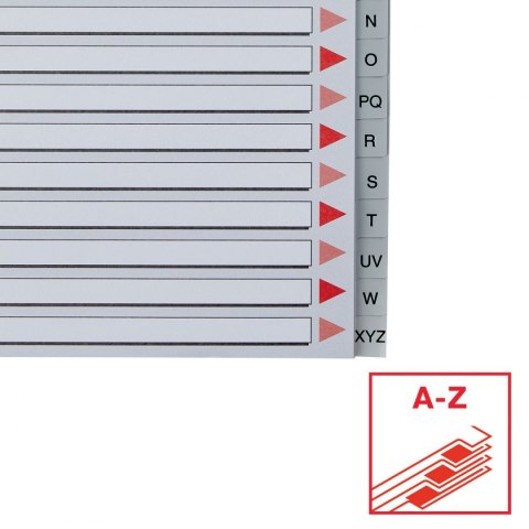 Przekładka alfabetyczna Esselte A4 szara 20k A-Z (100129) Przekładka alfabetyczna Esselte A4 szara 20k A-Z (100129)