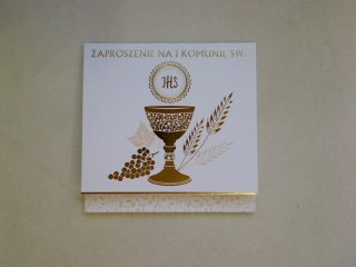 Zaproszenie kwadratowe komunijne Pol-mak (ZKW)