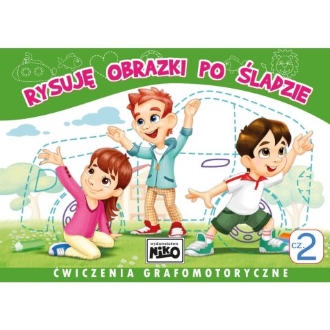 Książeczka edukacyjna Niko Rysuję obrazki po śladzie. Ćwiczenia grafomotoryczne cz. 2