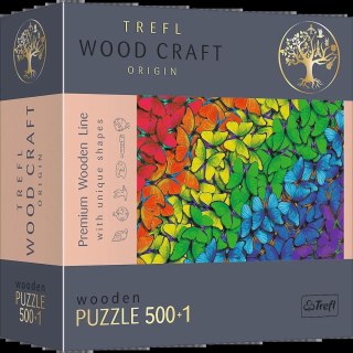 Puzzle przestrzenne drewniane Tęczowe motyle 501 el. Trefl (20159)