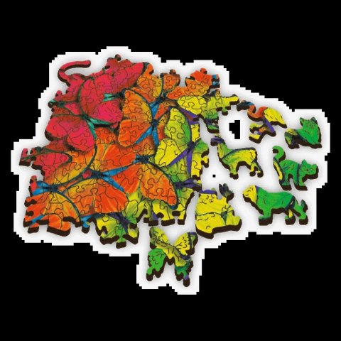 Puzzle przestrzenne drewniane Tęczowe motyle 501 el. Trefl (20159)