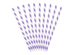 Słomka Partydeco papierowe liliowe 19,5cm, 1op./10szt. 10 szt (SPP1-004)