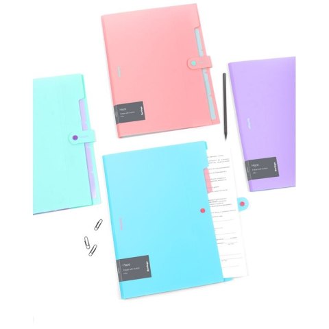 Teczka z przegródkami A4 kolor: turkusowy 5 przegródek Berlingo (4260709080307)