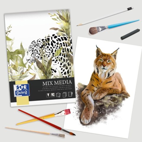 Blok artystyczny DO MIXMEDIA A4 225g 25k Oxford (400166123)