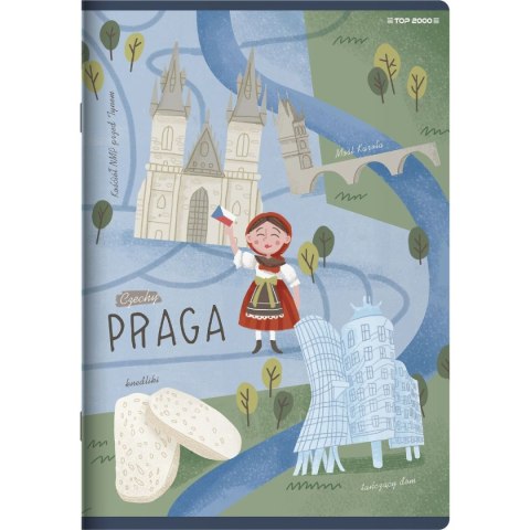 Zeszyt CITIES OF THE WORLD A5 16k. 70g krata Top 2000 (400157888)