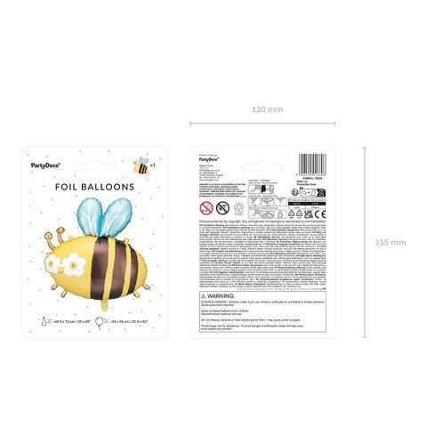 Balon foliowy Bączek, 63.5x72 cm Partydeco (FB204)