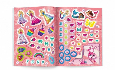 Książka dla dzieci Ameet Barbie™. 100 brokatowych naklejek Książka dla dzieci Ameet Barbie™. 100 brokatowych naklejek