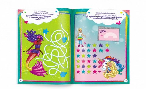 Książka dla dzieci Ameet Barbie™. 100 brokatowych naklejek Książka dla dzieci Ameet Barbie™. 100 brokatowych naklejek