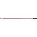 Ołówek Faber Castell Grip 2001 różowy z gumką B (217237 FC)