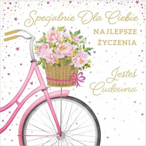 Kartka składana urodziny [mm:] 150x150 Art Nuvo (5902973358674)