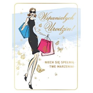 Kartka składana urodziny [mm:] 150x200 Art Nuvo (5902973358742)