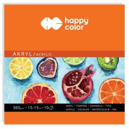 Blok artystyczny Happy Color młody artysta 360g 100k [mm:] 150x150 (HA 7836 1515-A10)