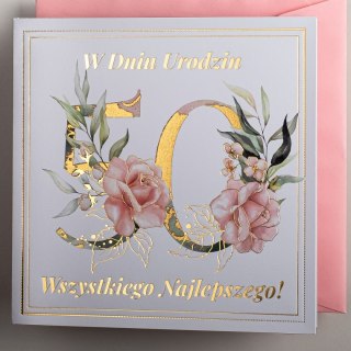 Kartka składana C6 urodzinowy Art Nuvo (5902973359565)