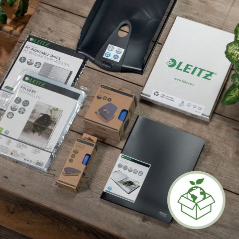 Teczka kartonowa na gumkę recycle A4 czarna 430g Leitz (39080095) Teczka kartonowa na gumkę recycle A4 czarna 430g Leitz (39080095)