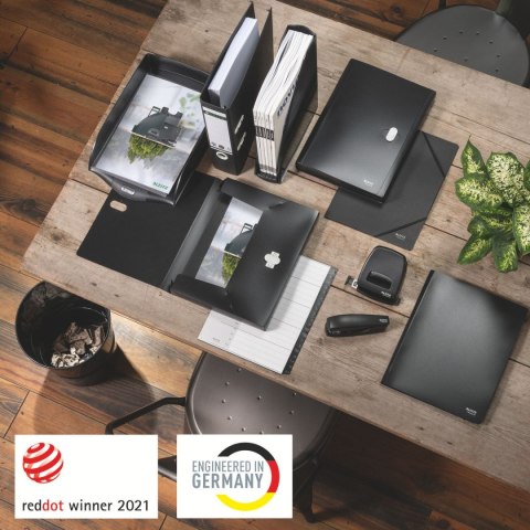 Teczka kartonowa na gumkę recycle A4 czarna 430g Leitz (39080095) Teczka kartonowa na gumkę recycle A4 czarna 430g Leitz (39080095)