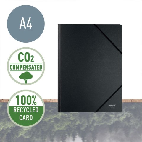 Teczka kartonowa na gumkę recycle A4 czarna 430g Leitz (39080095) Teczka kartonowa na gumkę recycle A4 czarna 430g Leitz (39080095)