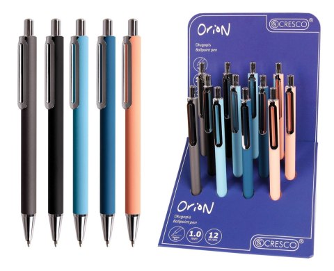Długopis Cresco ORION 5907464219922 niebieski 1,0mm (750050)