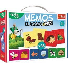 Gra strategiczna Trefl Memos classic&plus - Zwierzęta i ich domki - Rodzina Treflików (02333)