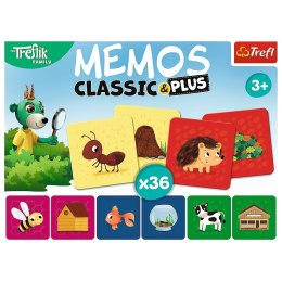 Gra strategiczna Trefl Memos classic&plus - Zwierzęta i ich domki - Rodzina Treflików (02333)