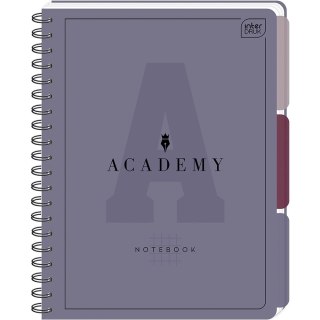 Kołozeszyt (kołonotatnik) A4 ACADEMY A4 100 # PP 100k. 90g krata Interdruk (z przekładkami)