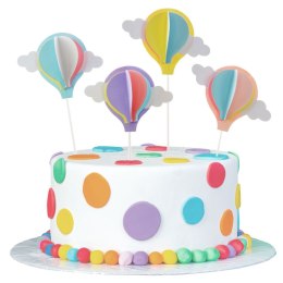 Dekoracja na tort Arpex kolorowe baloniki 4szt. (K2618)