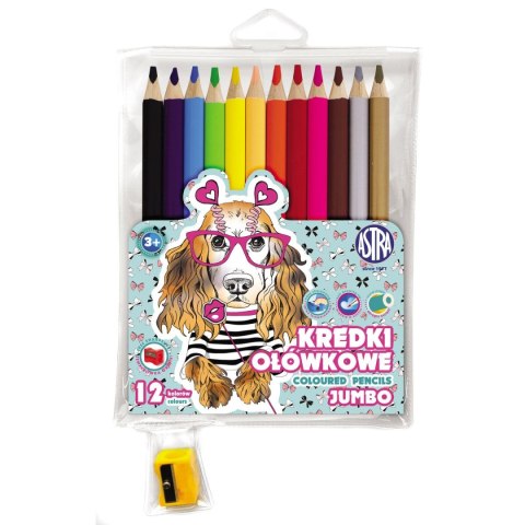 Kredki ołówkowe Pieski 12 kol. Astra (312221008)