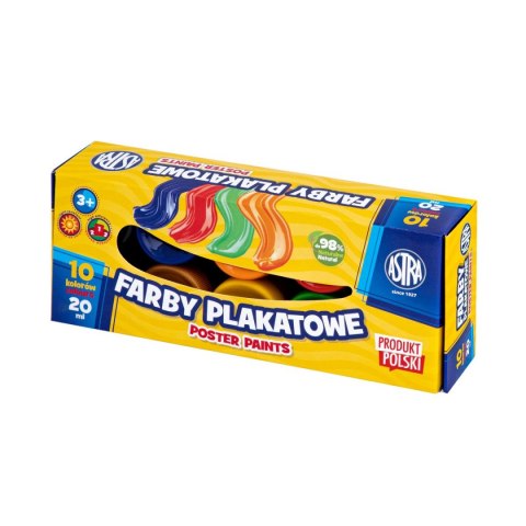 Farby plakatowe Astra kolor: mix 20ml 10 kolor. (301123044) Farby plakatowe Astra kolor: mix 20ml 10 kolor. (301123044)