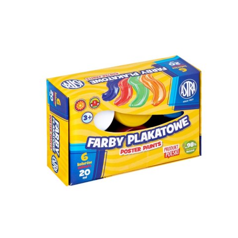Farby plakatowe kolor: mix 20ml 6 kolor. Astra (301123040)
