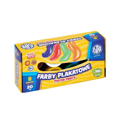 Farby plakatowe kolor: mix 20ml 8 kolor. Astra (301123041)
