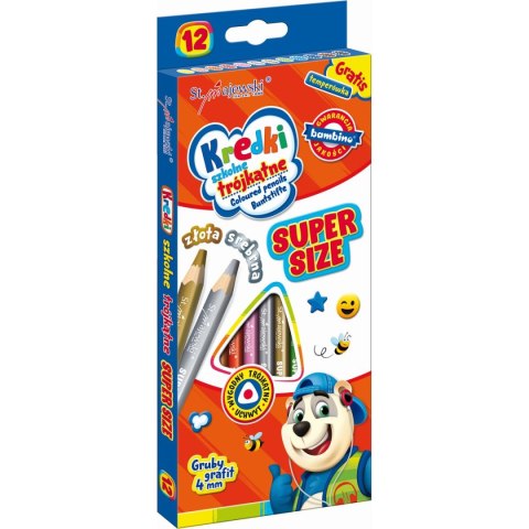 Kredki ołówkowe Super Size 12 kol. St.Majewski