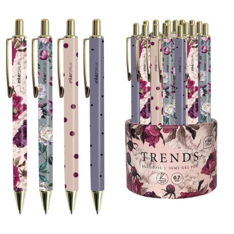 Długopis żelowy TRENDS wkład niebieski 0,7mm Interdruk (5902277327635)