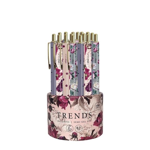 Długopis żelowy TRENDS wkład niebieski 0,7mm Interdruk (5902277327635)