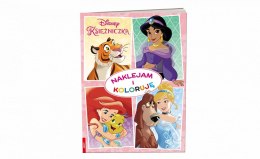 Książka dla dzieci Disney Księżniczka. Naklejam i Koloruję Ameet (Nak 9106)