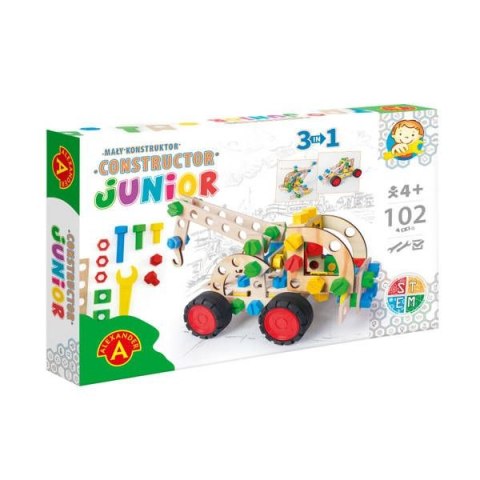 Gra edukacyjna Alexander CONSTRUCTOR JUNIOR 3X1 PULL TRUCK Mały konstruktor