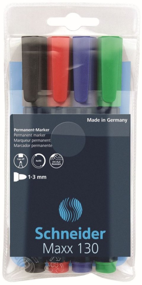 Marker permanentny Maxx 130 wkład mix 1-3mm okrągła końcówka Schneider (SR113094)