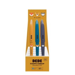 Długopis wymazywalny Bebe BB Friends Boys ze skuwką 5902277331847 niebieski 0,7mm (profilowany)