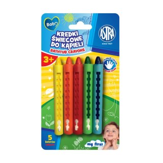 Kredki świecowe do kąpieli 5 kol. Astra Baby (316023004)
