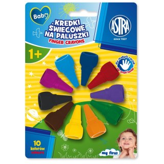 Kredki świecowe na paluszki 10 kol. Astra Baby (316023005)