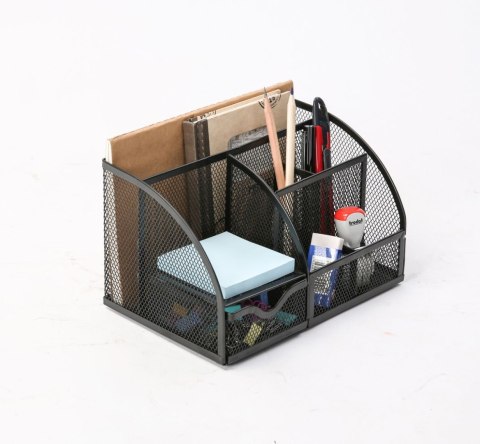 Przybornik na biurko czarny metal Q-Connect (KF17295)
